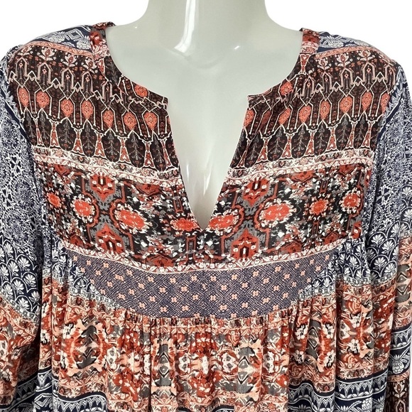 Lucky Brand Bohemian Boho Blouse Size XS - Picture 3 of 11